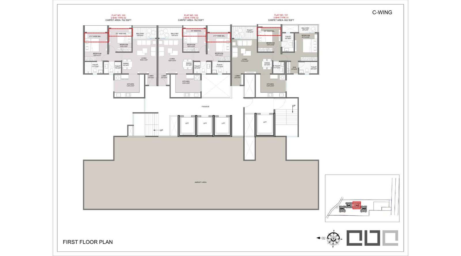 Shankeshwar-Kingsland-Ala-Carte-Homes-Floor-Plan-First-C-Wing